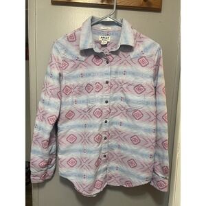 Ariat Billie Jean Southwest Print Pastel Long Sleeve Shirt Women's Medium